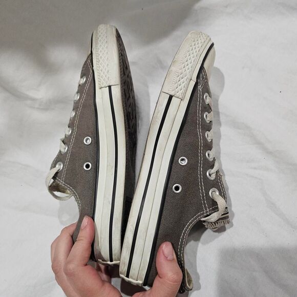 Grey grunge emo converse low top sneakers - Picture 5 of 8